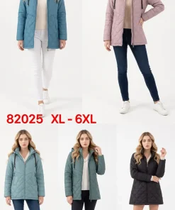 Kurtki damskie,size xl-6xl,Paczka 6szt,1kolor