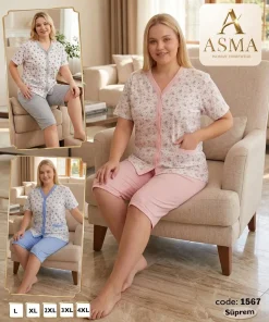 Piżamy Damskie,Size l-4xl,paczka 15szt, mix kolor