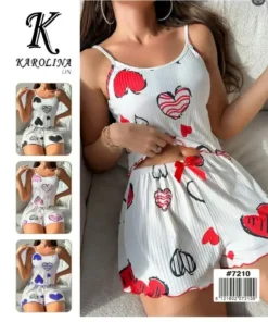 Piżamy Damskie,Size uni,paczka 12szt, mix kolor