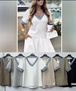 Bluzki damskie WŁOSKA ,Size uni ,paczka 6 szt mix kolor
