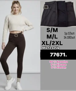 Legginsy Damskie,Size s/m-xl/2xl,paczka 12szt, mix kolor