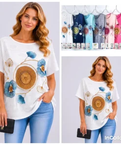 Bluzki damskie,size 2/3-4/5xl,Paczka 12 szt,mix kolor