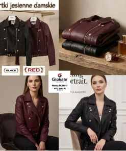 Kurtki skórzane damskie,size s-xl,paczka 5szt,1kolor