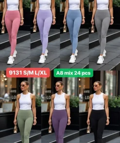 Legginsy Damskie,Size s/m-l/xl,paczka 24szt, mix kolor