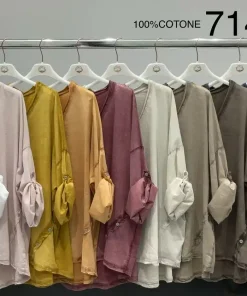 Bluzki damskie WŁOSKA ,Size uni ,paczka 6 szt mix kolor