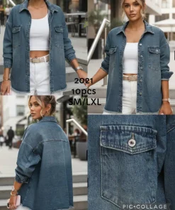 Kurtki Jeansowe Damskie,Size s/m-l/xl,paczka 10szt, 1 kolor