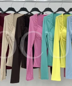 Bluzki damskie WŁOSKA ,Size uni ,paczka 6 szt mix kolor