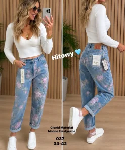 Jeansy damskie,size 34-42,Paczka 12szt,1kolor