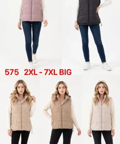 Kamizelki damskie,size 2-7xl,Paczka 6szt,1kolor