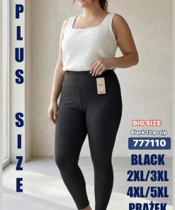 Legginsy Damskie,Size 2xl/3xl-4xl/5xl,paczka 12szt, 1 kolor