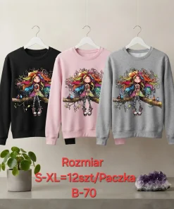 Bluzy damskie,size s-xl,Paczka 12szt,mix kolor
