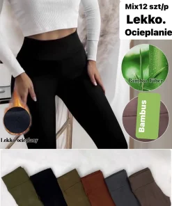 Legginsy Damskie,Size s/m-l/xl,paczka 12szt, mix kolor