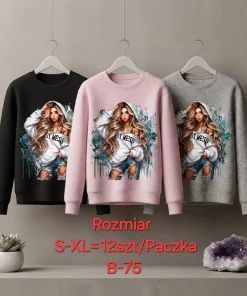 Bluzy damskie,size s-xl,Paczka 12szt,mix kolor