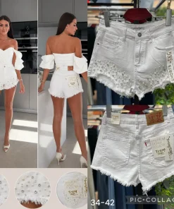 Spodenki jeansowe damskie,size 34-42,Paczka 12szt,1kolor