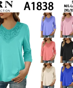 Bluzki damskie,size m/l-3/4xl,Paczka 12szt,mix kolor
