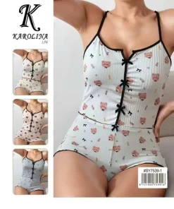 Piżamy Damskie,Size uni,paczka 12szt, mix kolor