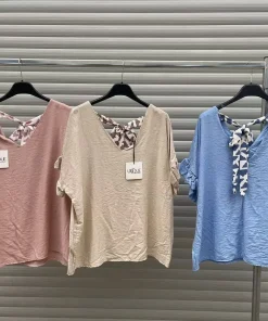 Bluzki damskie WŁOSKA ,Size uni ,paczka 6 szt mix kolor
