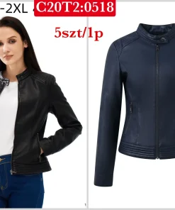 Kurtki skórzane Damskie,Size s-2xl,paczka 5szt, 1 kolor