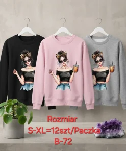 Bluzy damskie,size s-xl,Paczka 12szt,mix kolor