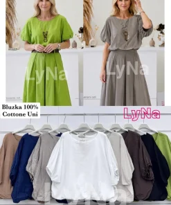 Bluzki damskie WŁOSKA ,Size uni ,paczka 6 szt mix kolor