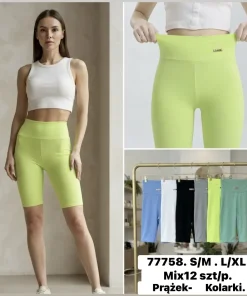 Legginsy Damskie,Size s/m-l/xl,paczka 12szt, mix kolor
