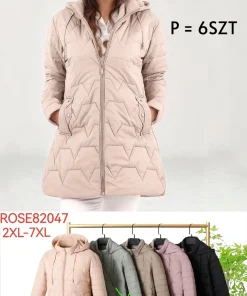 Kurtki damskie,size 2xl-7xl,Paczka 5szt,1kolor