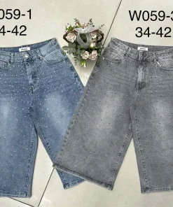 Spodenki jeansowe Damskie,Size 34-42,paczka 10szt, 1 kolor