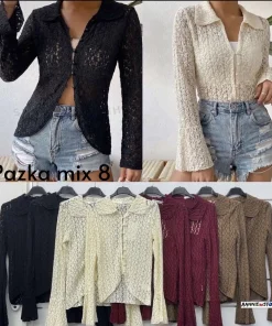Bluzki damskieWŁOSKA ,Size uni ,paczka 6 szt mix kolor