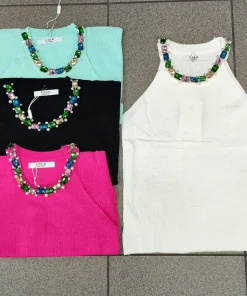 Bluzki Damskie,Size uni,paczka 12szt, mix kolor