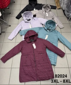 Kurtki damskie,size 3-8xl,Paczka 6szt,1kolor