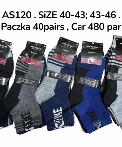 Skarpety MĘSKA,Size 40-46,paczka 40szt, mix kolor