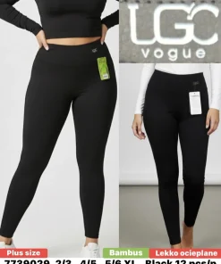 Legginsy Damskie,Size 2xl/3xl-5xl/6xl,paczka 12szt, 1 kolor
