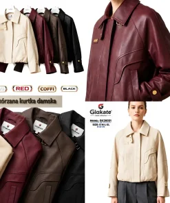 Kurtki skórzane damskie,size s-xl,paczka 5szt,1kolor