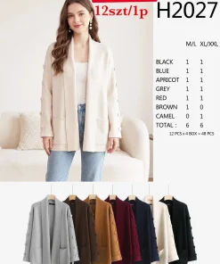 Swetry Damskie,Size m/l-xl/2xl,paczka 12szt, mix kolor