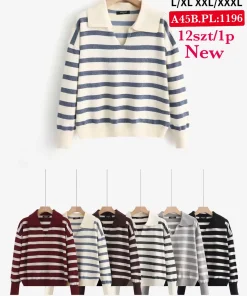 Swetry Damskie,Size l/xl-2xl/3xl,paczka 12szt, mix kolor
