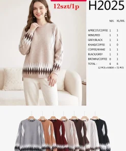 Swetry Damskie,Size m/l-xl/2xl,paczka 12szt, mix kolor