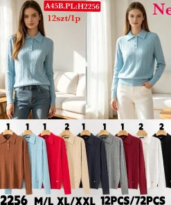 Swetry Damskie,Size m/l-xl/2xl,paczka 12szt, mix kolor