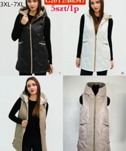Kamizelki Damskie,Size 3xl-7xl,paczka 5szt, 1 kolor