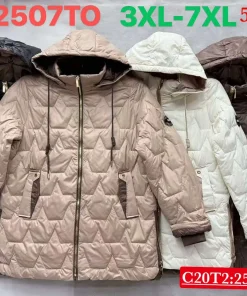 Kurtki Damskie,Size 3xl-7xl,paczka 5szt, 1 kolor