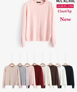 Swetry Damskie,Size m/l-xl/2xl,paczka 12szt, mix kolor