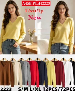 Swetry Damskie,Size s/m-l/xl,paczka 12szt, mix kolor