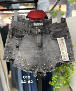Spodenki jeansowe Damskie,Size 34-42,paczka 12szt, 1 kolor