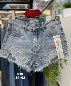 Spodenki jeansowe Damskie,Size 34-42,paczka 12szt, 1 kolor