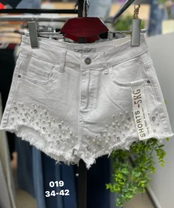 Spodenki jeansowe Damskie,Size 34-42,paczka 12szt, 1 kolor