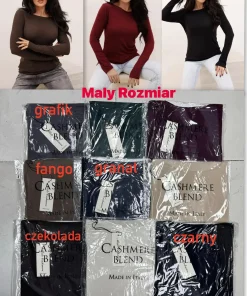 Bluzki Damskie WŁOSKA,Size uni,paczka 6szt, mix kolor
