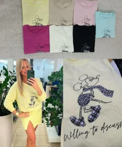 Bluzki Damskie URECKA,Size uni,paczka 6szt, mix kolor