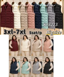 Kamizelki DAMSKI ,size 3-7xl,Paczka 5szt ,1 kolor