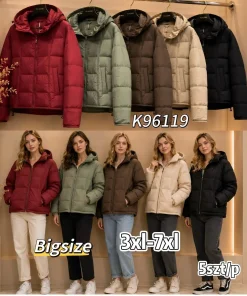 Kurtki Damskie ,size 3-7xl,paczka 5szt ,1kolor