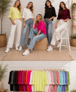 Swetry Damskie WŁOSKA,Size uni,paczka 6szt, mix kolor