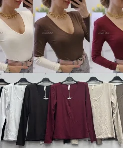 Bluzki damskie WŁOSKA,Size uni ,paczka 6 szt mix kolor